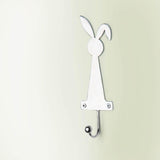 silver metal rabbit wall hook - ellementry