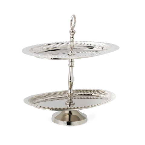 SS Cake Stand 2 Tier Silver - ellementry