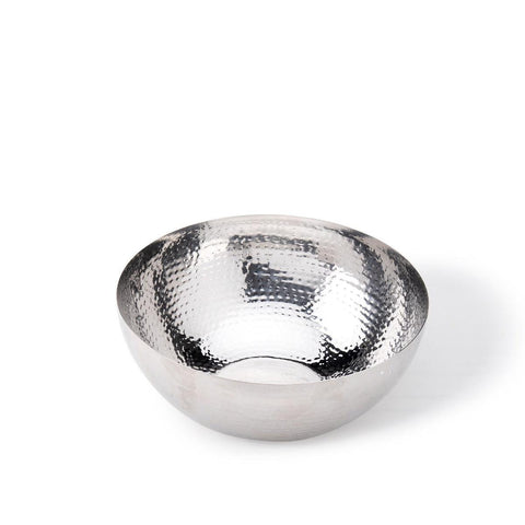 Glossy Silver Metal Bowl - ellementry