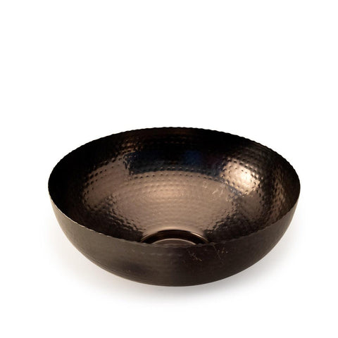 Black Fluted Metal Bowl - ellementry