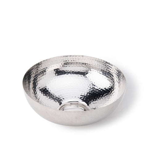 Silver Fluted Metal Bowl - ellementry