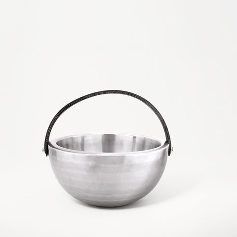 matt silver metal fruit bowl - ellementry