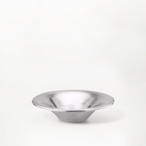 matt silver metal serving bowl - ellementry