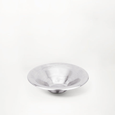 matt silver metal serving bowl - ellementry