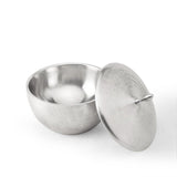 SS Bowl W/Lid Matt Silver - ellementry