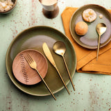 Aura Gold Cutlery Set of Four - ellementry