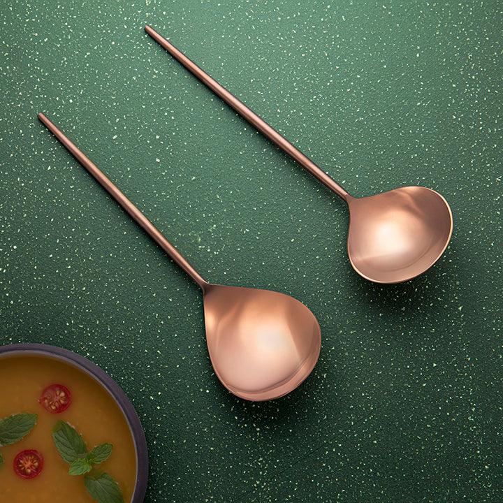 Aura Rose Gold Serving Set of Two