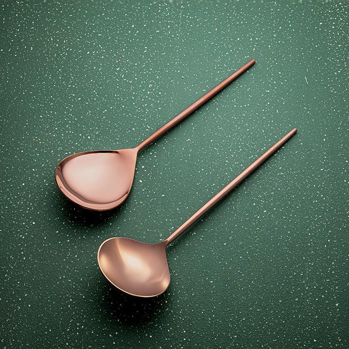 Aura Rose Gold Serving Set of Two