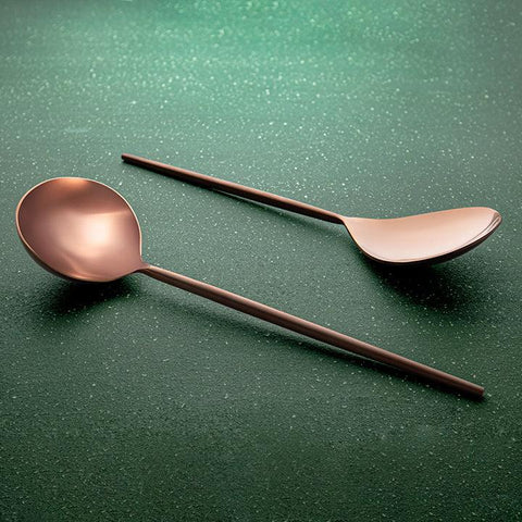 Aura Rose Gold Serving Set of Two - ellementry