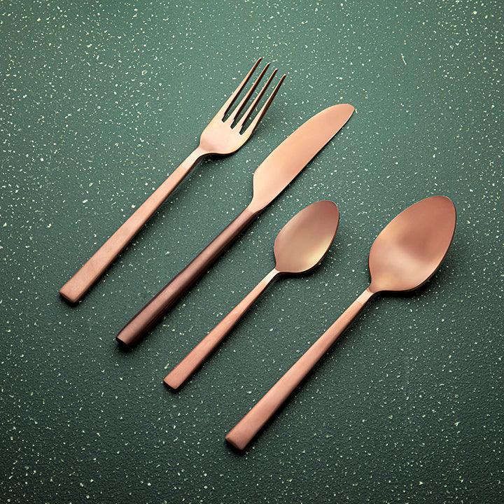 Enigma Rose Gold Cutlery Set of Four