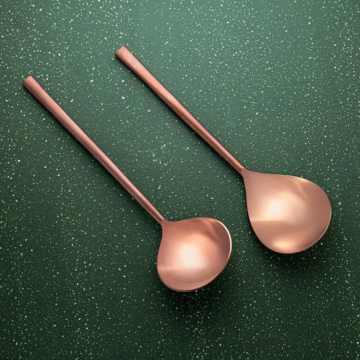 Enigma Rose Gold Serving Set Of Two