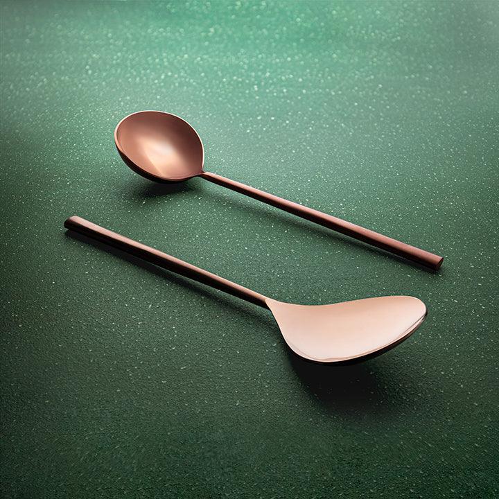 Enigma Rose Gold Serving Set Of Two