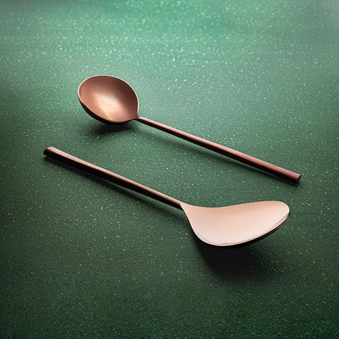 Enigma Rose Gold Serving Set Of Two - ellementry