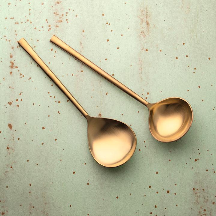 Enigma Gold Serving Set Of Two