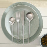 Aura silver cutlery set of four - ellementry