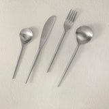 Aura silver cutlery set of four - ellementry