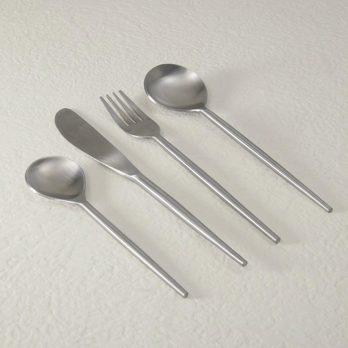 Aura silver cutlery set of four