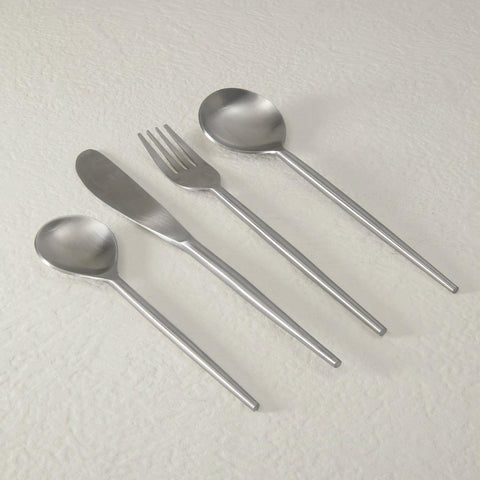 Aura silver cutlery set of four - ellementry