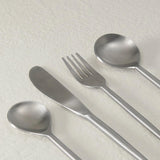 Aura silver cutlery set of four - ellementry