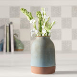 Aqua Rustic Ceramic Vase (Tall) - ellementry