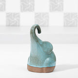 Aqua Rustic Ceramic Minikin(Large) - ellementry