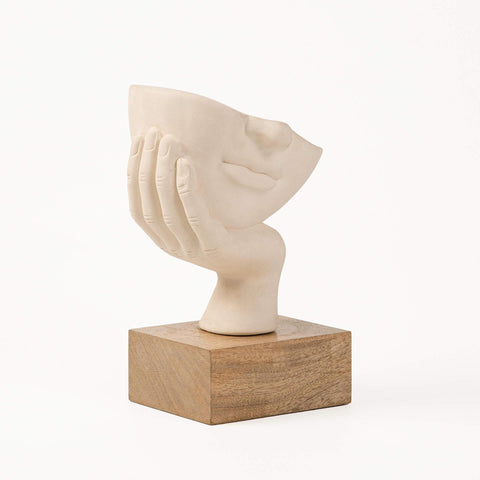 Restive Face Ceramic Sculpture - ellementry