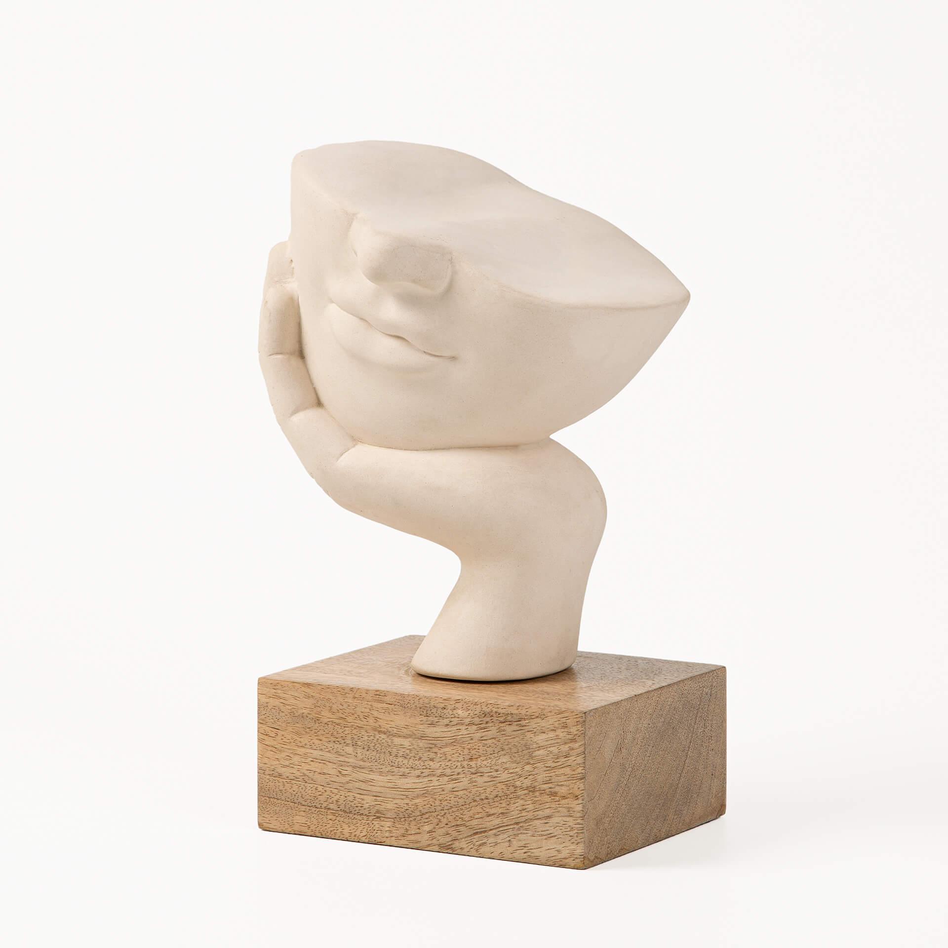 Restive Face Ceramic Sculpture