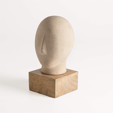 Calm Face Ceramic Sculpture - ellementry