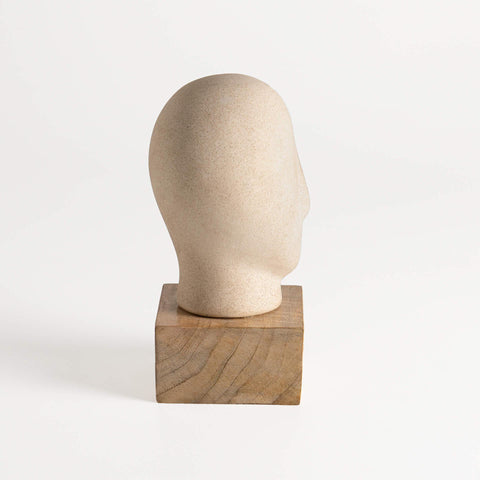 Calm Face Ceramic Sculpture - ellementry