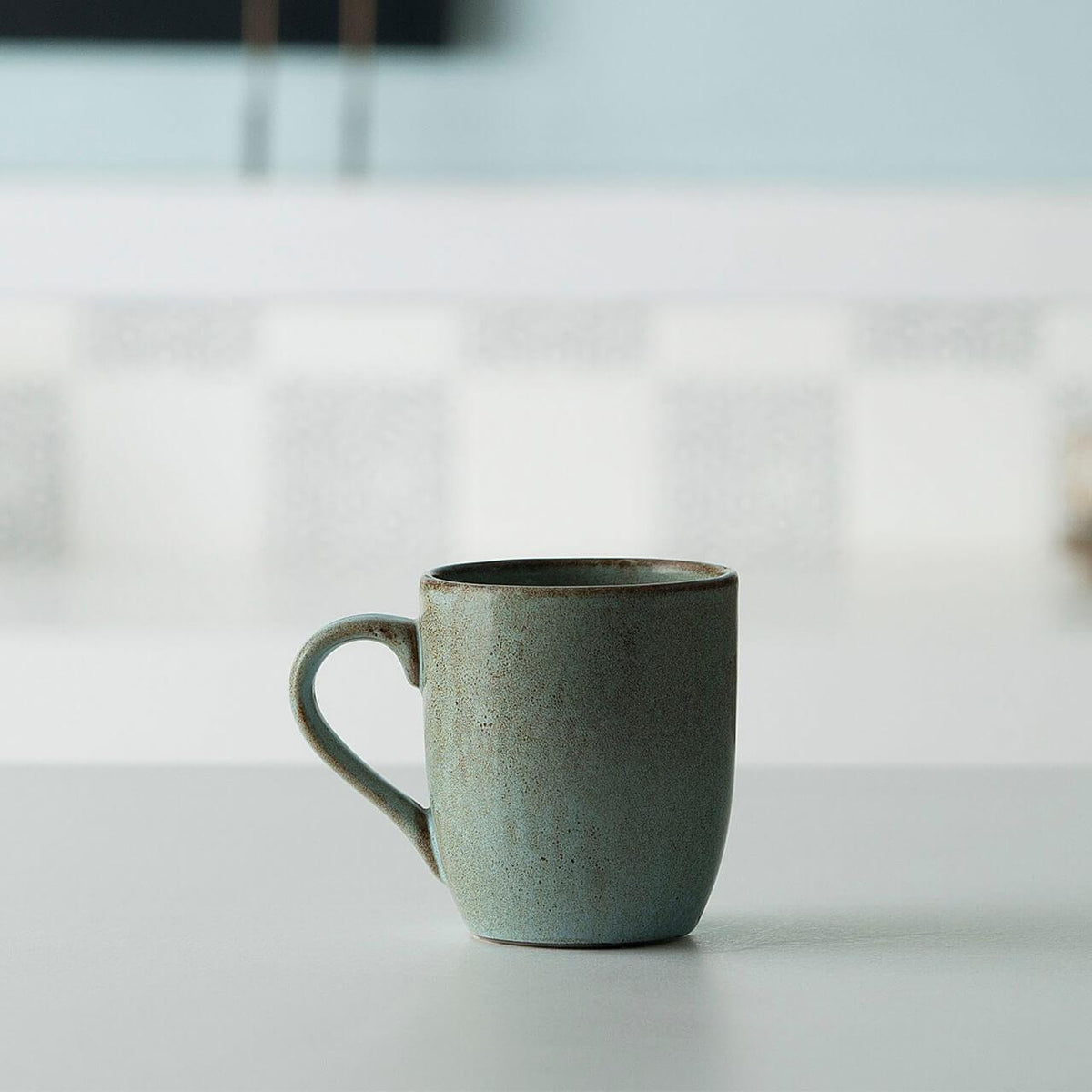 aqua rustic ceramic mug - ellementry