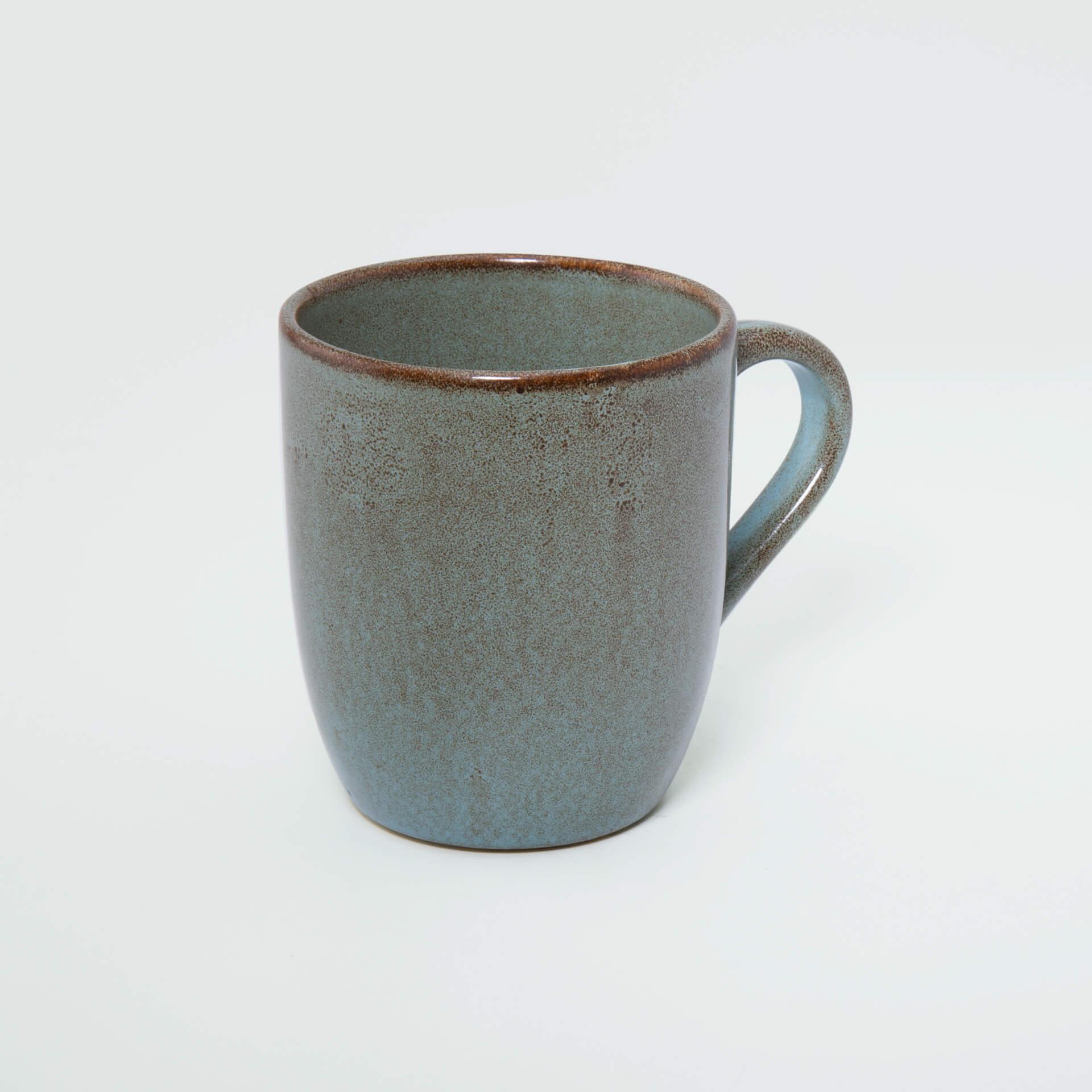 aqua rustic ceramic mug