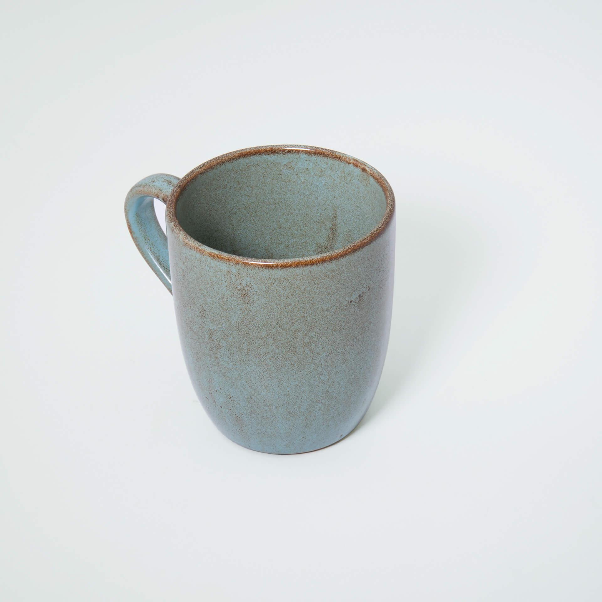 aqua rustic ceramic mug