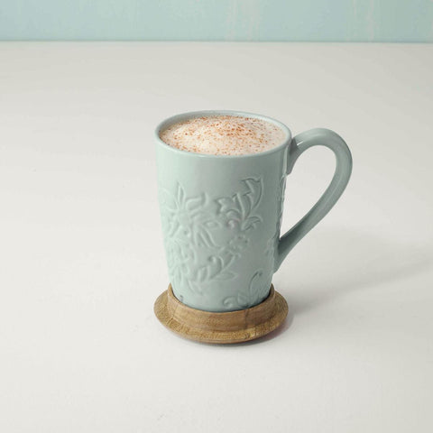 Upper crust mug with wooden lid - ellementry