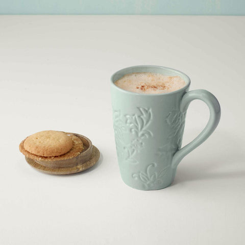 Upper crust mug with wooden lid - ellementry