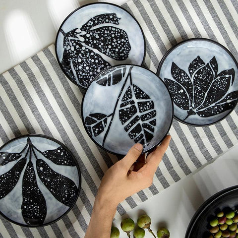 Eclipse Ceramic Dessert Plate Set of 4 - ellementry