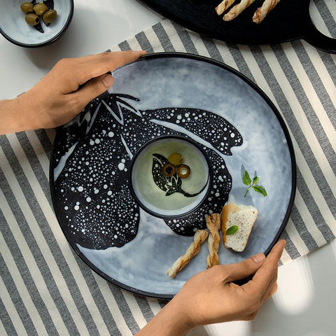 Eclipse Ceramic Chip & Dip Platter - ellementry