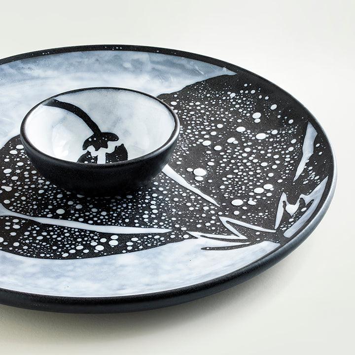 Eclipse Ceramic Chip & Dip Platter