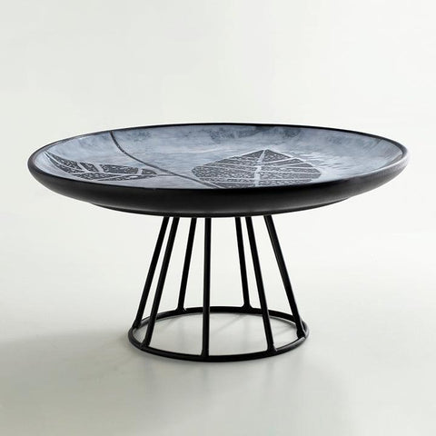 Eclipse Ceramic Cake Stand with Metal Base - ellementry
