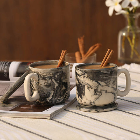 Carbon Ceramic Mug Set of Two - ellementry