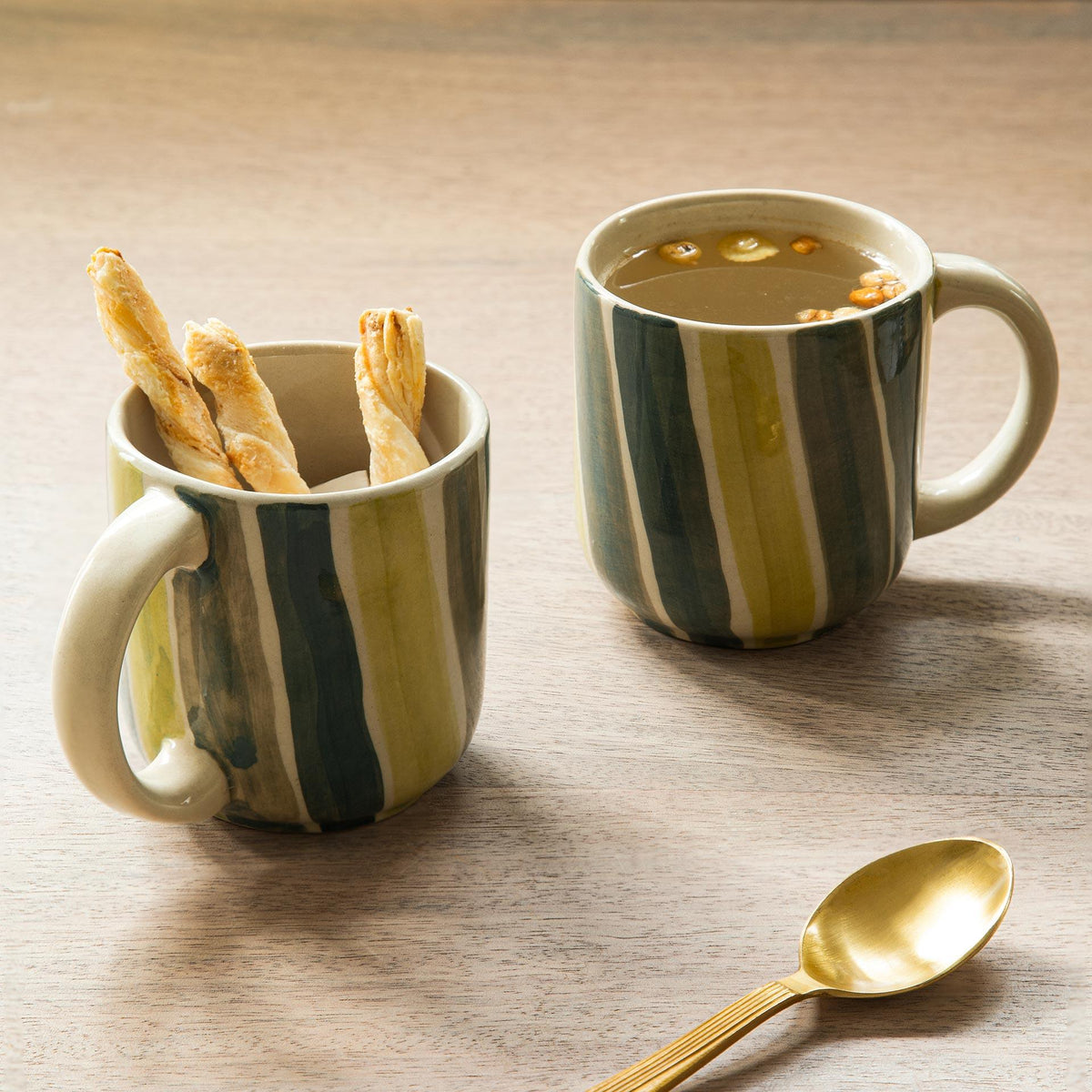 Olive Coffee Mug Set of 2 - ellementry