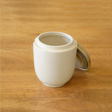 Hemisphere Ceramic Jar with Wooden Lid (Tall) - ellementry