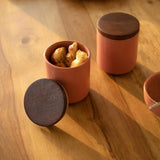 Rustic Reef Ceramic Jar With Wooden Lid - ellementry