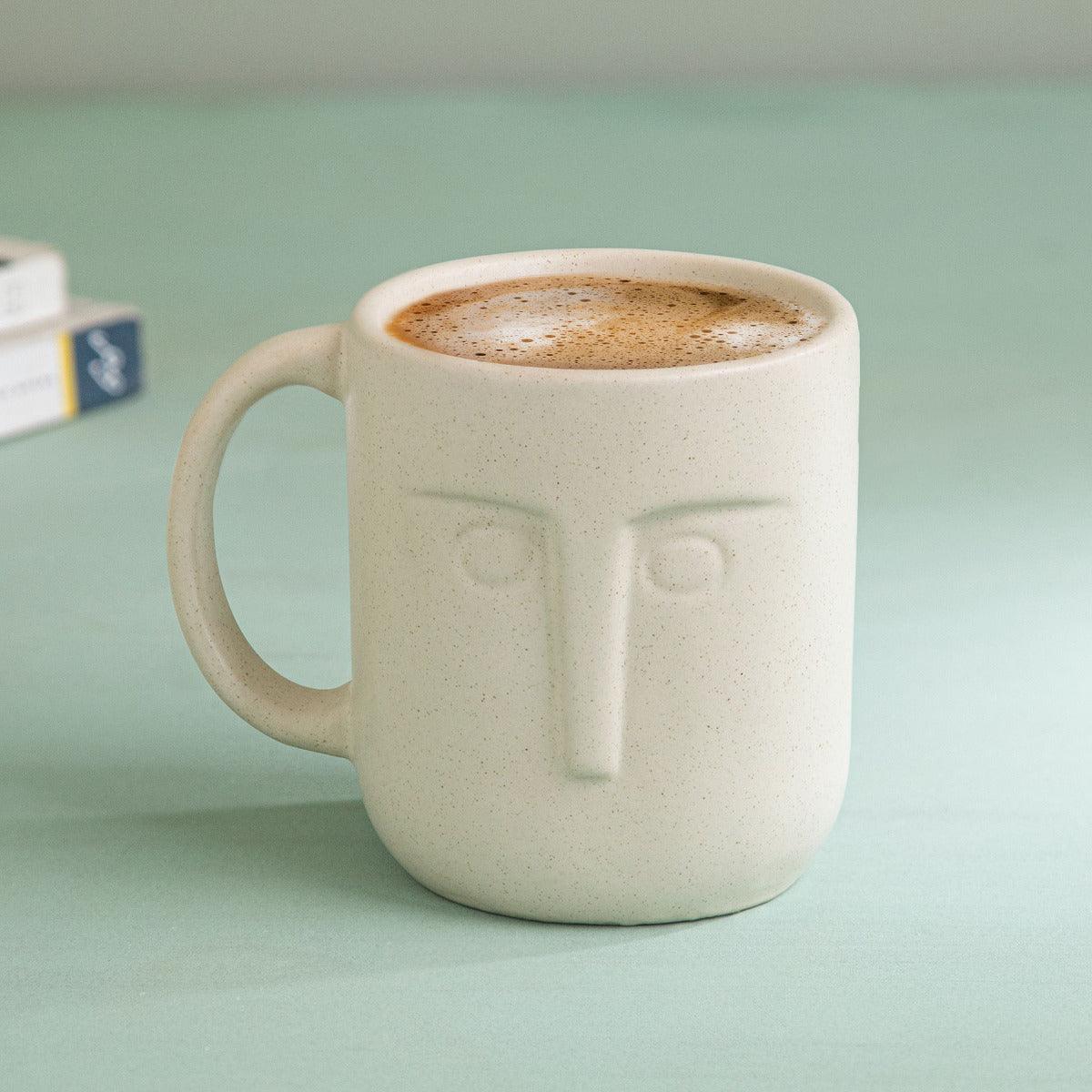 Moai ceramic coffee mug set of 2