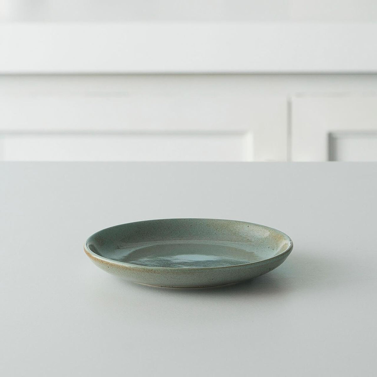 aqua rustic ceramic side plate - ellementry