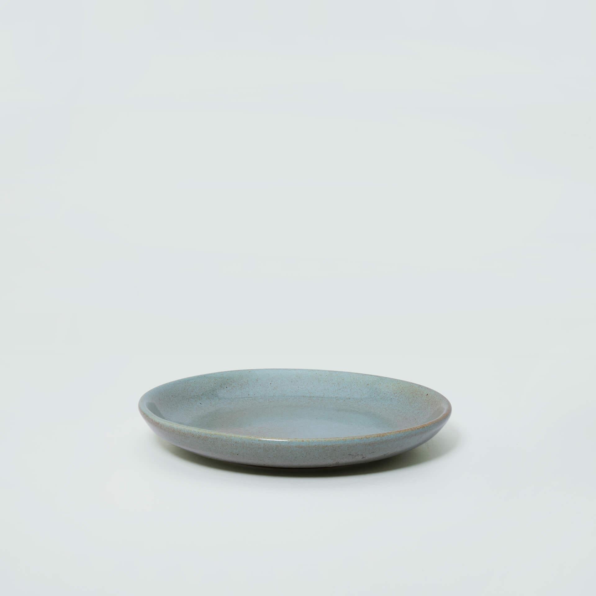 aqua rustic ceramic side plate
