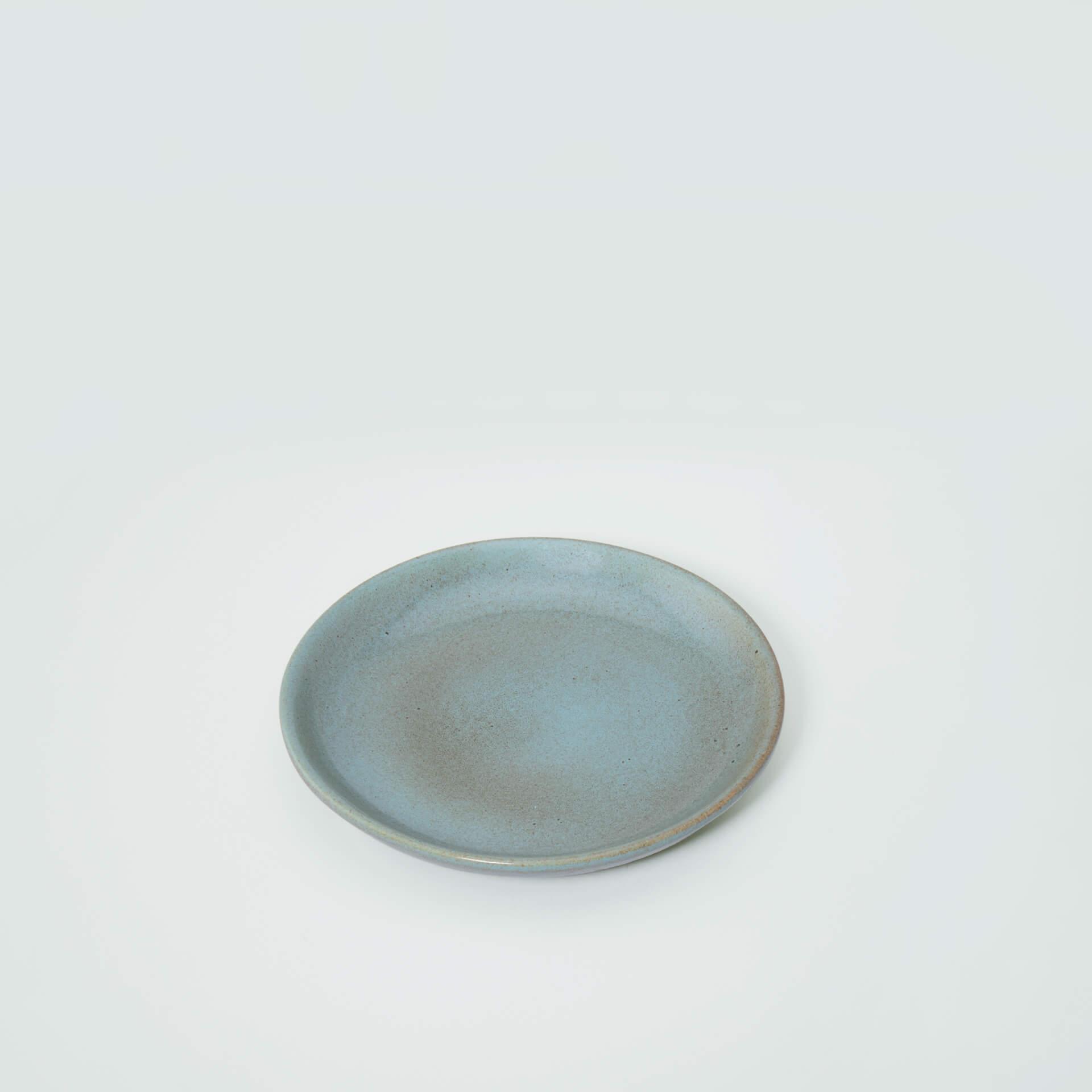 aqua rustic ceramic side plate