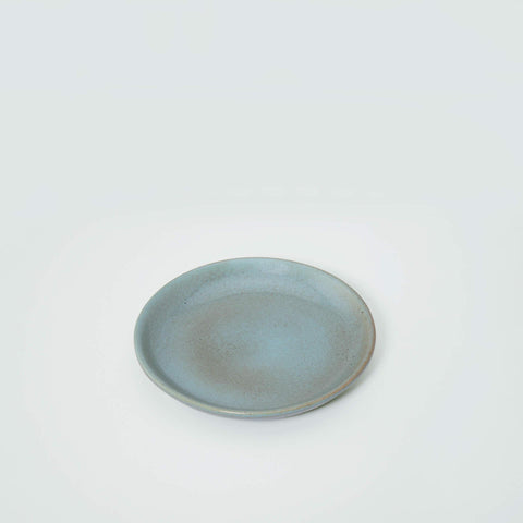 aqua rustic ceramic side plate - ellementry