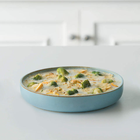 aqua rustic ceramic pasta bowl - ellementry