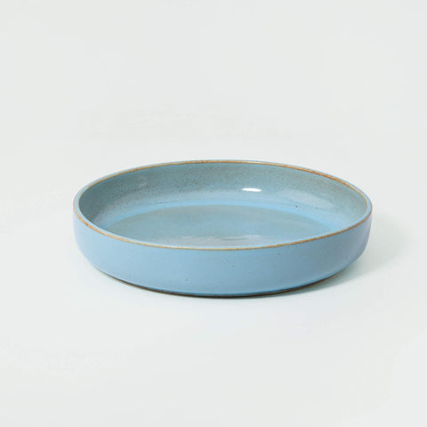 aqua rustic ceramic pasta bowl - ellementry