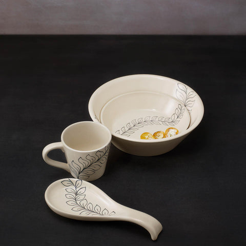 Linea Ceramic Serving Bowl- Large - ellementry